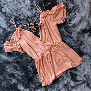 Express Flutter Cold Shoulder Peplum Blouse